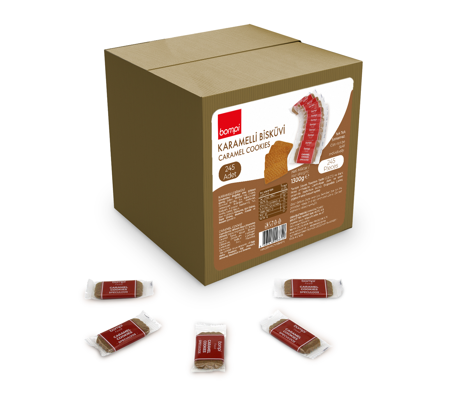Bompi | 1300g Karamelli Bisküvi